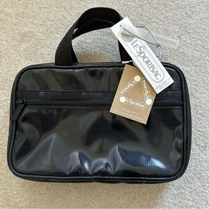 LeSportsac Candace Cosmetic Carrier, Noir Patent, New with tags